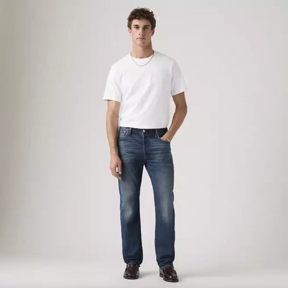 NWT Levi's 501 Original Men's Jeans Dark Wash Straight Leg Denim Levis 33 x 32